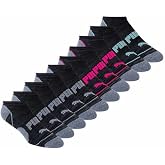 PUMA Women's Comfort Toe No Show 10 Pair Socks, Black, One Size