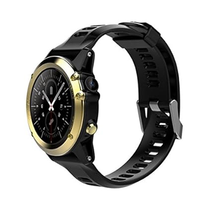 H1 Smart Watch Android 5.1 OS Smartwatch MTK6572 512MB 4GB ROM GPS SIM 3G Heart Rate Monitor Camera Waterproof 30M Diving Sports Wristwatch (Gold)