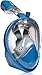 PRODIGY Full Face Snorkel Mask Adult Kids – 180° Panoramic Snorkeling Masks Gear for Adults and Youth - Easy Breathing SWIMTECH Dry Top Set, Anti-Leak&Anti-Fog– (True Blue w/GoPro – S/M)