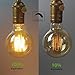 Edison Light Bulbs 60w, Jslinter Globe Dimmable Filament Decorative Bulbs for Home, Vintage Light Bulb G80/G25 Style, E26 Base, Classic Amber (4 Pack)