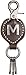 Leather Keychain For Men, Single Letter Alphabet with Easy Clasp - M - Rich Brown - One Size