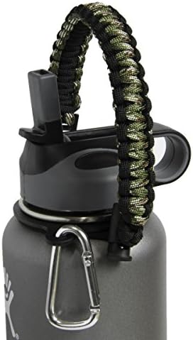 H20 Pack: Upgrade Your Hydration. 550 + 350 Paracord Handle, Security Ring, and Carabiner. Everything you need in one package! (Black/Green Camo)