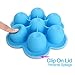 Fulu Silicone Egg Bites Molds Accessories-Fits Instant Pot 5,6,8 qt Pressure Cooker, Reusable Storage, Baby Food Container and Freezer Tray with Lid (Blue)