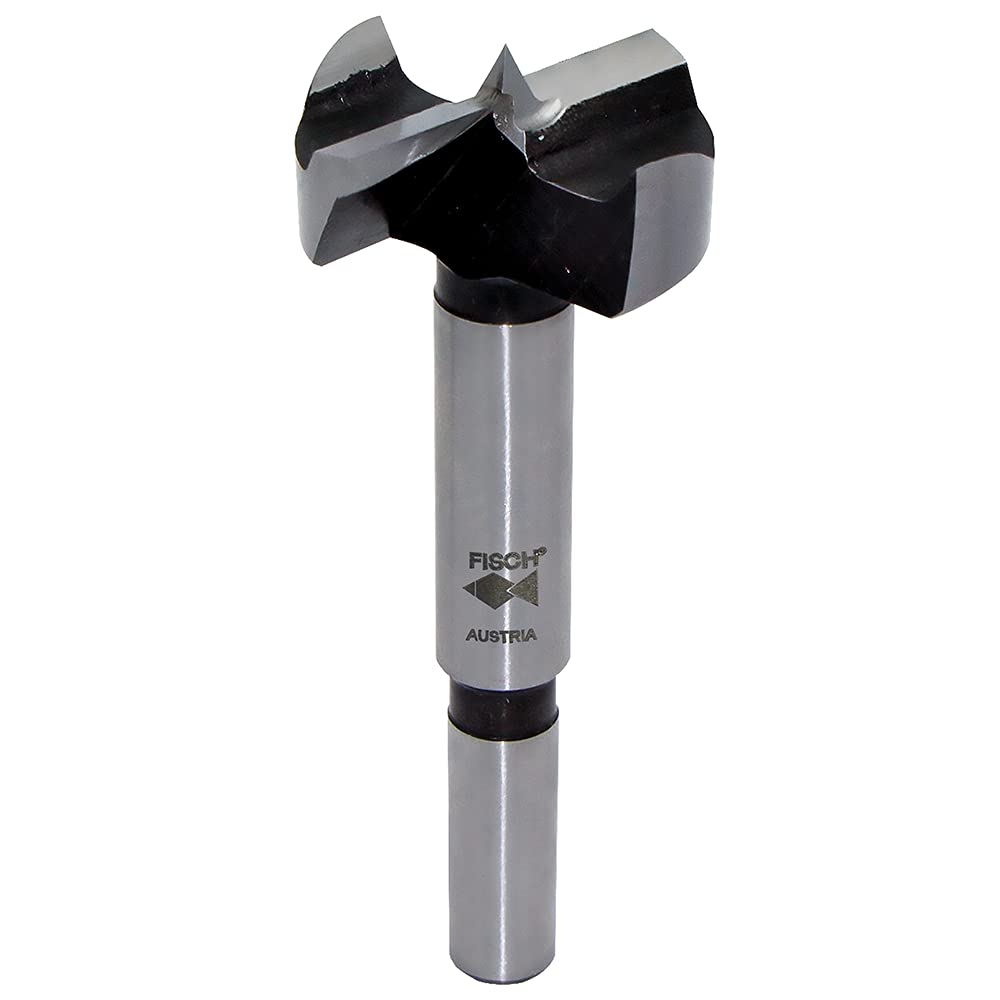 Fisch Universal Forstner Bit (38mm) - Best Speed-Cutter with Center Point, 2 Cutters, 2 Spurs and Reduced Cylindrical Shank - Crafted from Tool Steel for Edge Protection - FSC-012054 - Made in Austria
