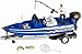 13" NITRO Blue Bass Boat Fishing Adventure Play Set - 8 PIeces