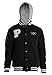 The Polar Club Boys' Fleece Varsity Baseball Jacket with Removable Hood