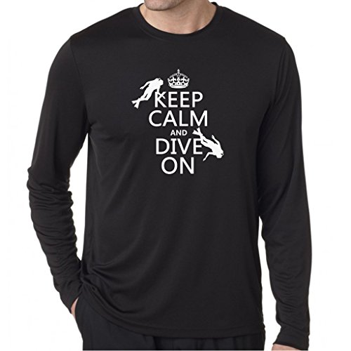 Download Densiy Men's Long Sleeve Scuba Dive Long Tee Shirts Design Black Size XX-Large