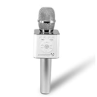 TOSING 04 Handheld Karaoke Machine,Wireless Karaoke Microphone Bluetooth Speaker 2 in 1 for Birthday Christmas Party Gift and Daily Singing Practice(Sliver)