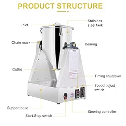 YUCHENGTECH 40L Lab Dry Powder Mixer Mixing Machine