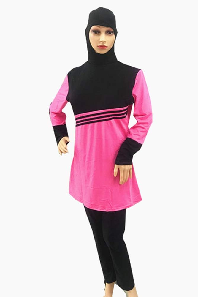 XFentech Women 2 Pieces Muslim Swimwear Modest Swimsuit Beachwear Islamic Swimming Costume Hijab