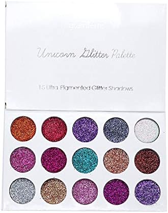 worldart @ eye shadow- eye shadow palate -Shimmer 15 Colors Shiny Eye Shadow Glitter Powder Palette Pop Colors Cosmetic Size :16X 10X 2 CM