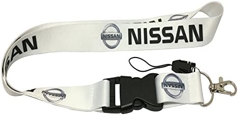 1pcs White Color USA Ship New Quick Release Neck Strap Lanyard Keychain Keyring Car Keys House Keys ID Badges Card for Nissan Design