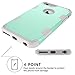 KAMII iPhone 6S Plus Case, iPhone 6 Plus Case - Shockproof Rugged High Impact Hybrid Drop Proof Armor Hard PC+ Soft Silicone Defender Full-Body Protection Case for iPhone 6 Plus / 6S Plus (Aqua+Grey)
