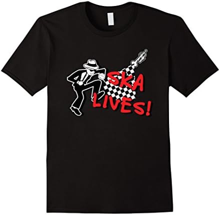 Mens Ska Lives! Ska Music T-Shirt Large Black