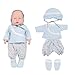 Huang Cheng Toys Set of 4 Alive Lovely Baby Doll Clothes Dress Outfits Costumes For 15-16 Inch Dolly Beautiful Darbie Doll Cloth Accessories Hat Girl Christmas Birthday Gift