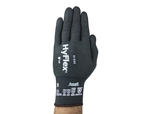 Ansell ActivArmr Electrician Work Gloves, Electrical Protection Class 00 (500V), Insulating Natural Rubber Latex Gloves, Industrial Safety PPE, 14 Inches, Yellow, Size L (1 Pair)