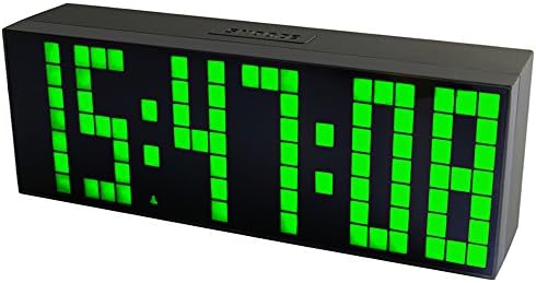 CHKOSDA Remote Control Multi-Function Silent Led Alarm Desk Clock with Timer, Calendar, Cycle Display(Green)
