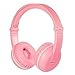 ONANOFF BuddyPhones Play, Wireless Bluetooth Volume-Limiting Kids Headphones, 18-Hour Battery Life, 4 Volume Settings, Anti-Allergic Earpads, BuddyCable for Sharing, Pink