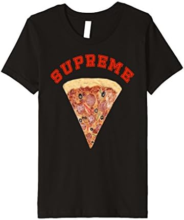 Kids "Supreme Pizza" funny graphic design T-shirt 12 Black