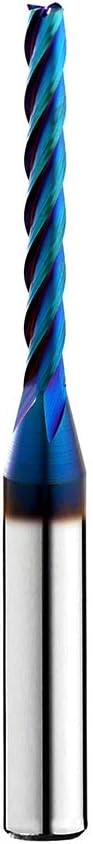 T4110BC 4 Flutes Solid Carbide SupeRun Coated spiral Upcut 1/8" X 1 1/4" X 1/4" X 2 1/2" with shank 1/4": Home Improvement