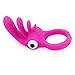 UINO Multi Tongue Design Prolong S-exual Life Time Massage Vibrating C-ock Ring - Stretchy P-enis Ring - Stimulation C-litoris for Women - Adult S-ex Toys for Couples - Men's Vibrating Delay Ring