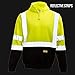 New York Hi-Viz Workwear H8312 Men's ANSI Class 3 High Visibility Class 3 Sweatshirt, Hooded Pullover, Knit Lining, Black Bottom (Lime, XX-Large)