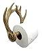 Atlantic Collectibles Rustic Deer Antlers 10 Point Buck Toilet Paper Holder Bathroom Wall Decoration