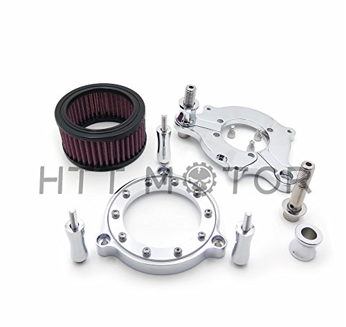 Chrome Air Cleaner Intake Filter System Kit Fit Harley Sportster XL 883 1200 04-15