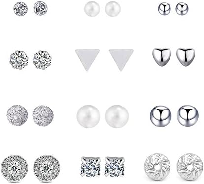 Fashion Anti-Allergic Stainless-Steel Stud Earrings Set Gold Plated