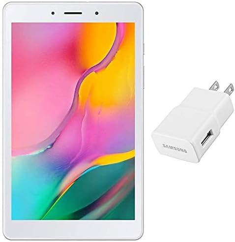 Samsung Galaxy Tab A 8.0″ (2019, WiFi + 4G LTE) 32GB, 5100mAh Battery, 4G LTE Tablet GSM Unlocked SM-T295, International Model (32GB + US Cube, Silver)