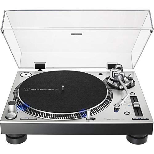 Audio-Technica AT-LP140XP-SV Direct-Drive Professional DJ Turntable, Silver