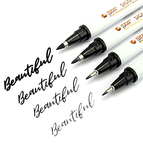 Calligraphy pens, Hand Lettering Pens, Brush Markers Set, Soft and Hard