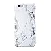 iPhone 6 Plus Case, GMYLE Hard Case Print Crystal for iPhone 6 (5.5 inch Display) - White Marble Pattern Slim Fit Snap On Protective Hard Shell Back Case