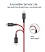 Lightning Cable,ICESMART iPhone charger Cable(4Pack 1FT/3Ftx2/6FT),Nylon Braided USB Charger Data Sync Cord Compatible with iPhone X/8/8 Plus/7/7 Plus/6s/6s Plus/6/6 Plus/5/5S/5C/SE/iPad(Red)