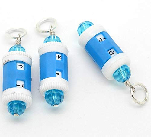 Zamtac 4Pcs Stitch Marker and Row Counter Two in ONE 7mm