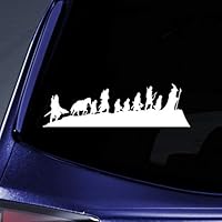 Bargain Max Decals - LOTR Caravan Fellowship Sticker Decal Notebook Car Laptop 8" (White)