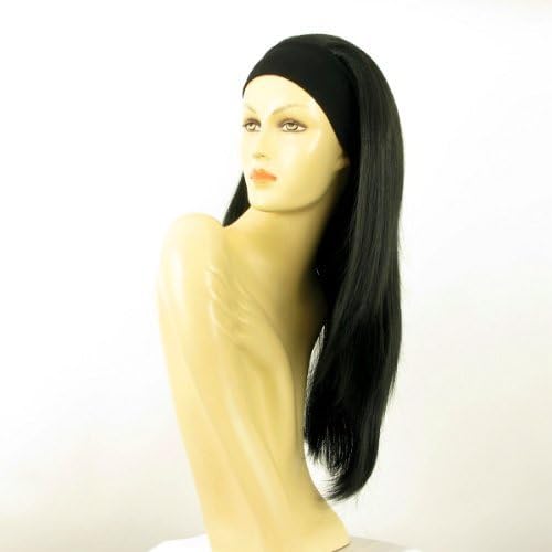 univers perruque Headband Wig Woman Long Black Smooth Ref Nikita 1b