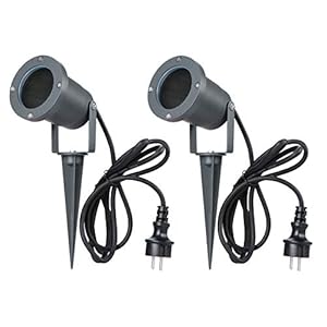 LASIDE 2x Tuinverlichting Spot Tuinspots met Grondpen, Buitenspot Tuinlamp GU10 Antraciet 2,0M Kabel met Stekker, IP65…