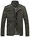wantdo Men's Soild Cotton Front Zip Jacket