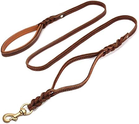 heavy duty leather dog leash