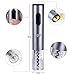 Electric Wine Opener, Stainless Steel Cordless Electric Corkscrew with Removable Foil Cutter, Vacuum Stopper and Pourer-Premium Accessories Gifts for Wine Lovers (Silver grey)