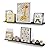 Wallniture Modern Floating Wall Ledge Shelf for Pictures and Frames Black 46 Inch Set of 2