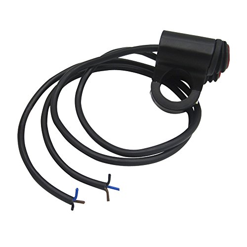 1" Motorcycle Handlebar Double Control Switch Button Headlight Hazard Brake Fog Light ON OFF Switches With Red Indicator Light