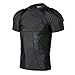Zicac Men's Sports Shock Rash Guard Compression Padded Shirt Soccer Basketball Protective Gear Chest Rib Guards