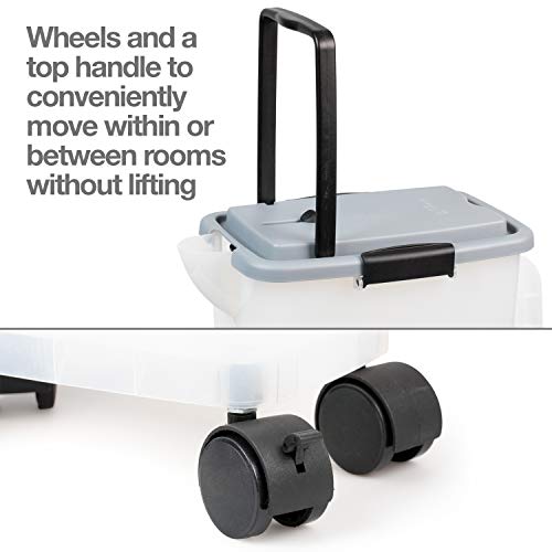 PetFusion BetterBin Portable Litter Storage Bin Container (16.5 x 11.7 x 19 lwh) Holds up to