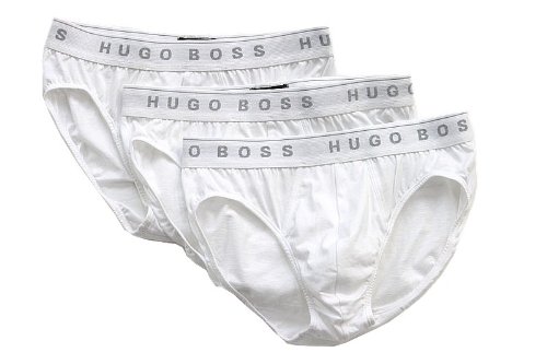 BOSS HUGO BOSS Men's Cotton 3 Pack Mini Brief, White, Small