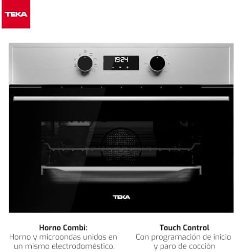 HSC 635 P S - Forno Compacto Pirolítico Multifunções de 45 cm, Sistema de Limpeza com HydroClean PRO, 8 Funções de Cozinha, Controlo Tátil, Aquecimento Rápido, Cor de Aço Inoxidável