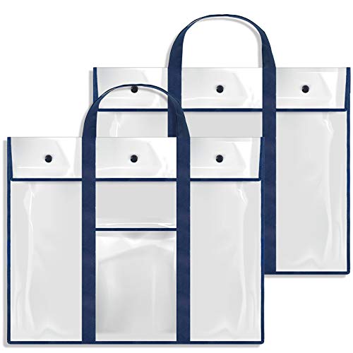 2 Pack Large Poster Storage Bag Bulletin Board Holder Art Portfolio