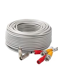 BNC Vedio Cable de alimentación prefabricado para cámara de vídeo y vídeo BNC Cable de cable para sistema de seguridad CCTV de vigilancia con conectores (BNC hembra y BNC a RCA)