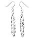 NOVICA Artisan Handmade .925 Sterling Silver Cluster Earrings Waterfall Dangle Thailand 'Heavenly Dewdrops'
